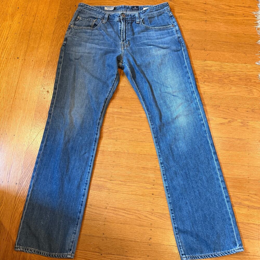 AG Adriano Goldschmied The Protégé Straight Leg Jeans Men’s 34x32 Dark Wash - Picture 2 of 7